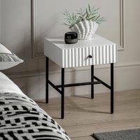 Baybridge 1 Drawer Bedside Table White