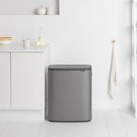 Brabantia Bo Soft Touch 60L Platinum Bin Grey