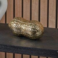 Metal Peanut Lidded Trinket Bowl