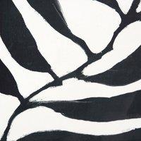 Set of 2 Black Leaf Print Framed Canvases