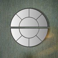 Metal Half Moon Set of 2 Wall Mirrors