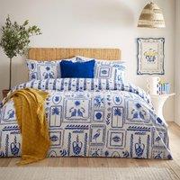 furn. Frieze Blue Duvet Cover and Pillowcase Set