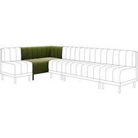 Amali Corner Dining Bench, Matte Plush Velvet