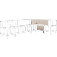 Amali Corner Dining Bench, Textured Weave