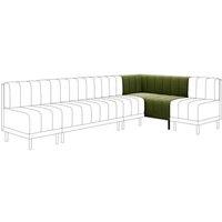 Amali Corner Dining Bench, Matte Plush Velvet