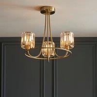 Vogue Laney Traditional 3 Light Semi Flush Ceiling Light