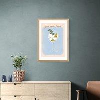 East End Prints Gin And Tonic Print by Emmy Lupin Studio