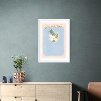 East End Prints Gin And Tonic Print by Emmy Lupin Studio