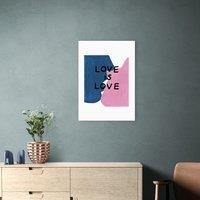 East End Prints Love is Love Kissing Lovers Print by Keren Parmley