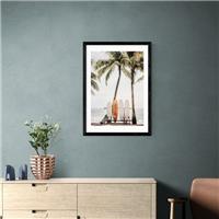 East End Prints Orange Surfboard Print by Sisi and Seb