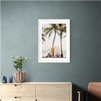 East End Prints Orange Surfboard Print by Sisi and Seb