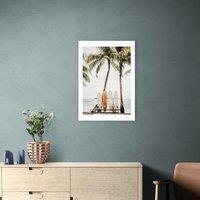 East End Prints Orange Surfboard Print by Sisi and Seb