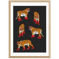 East End Prints Tigers In Red Boots Print by Tartagain