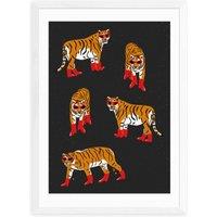 East End Prints Tigers In Red Boots Print by Tartagain