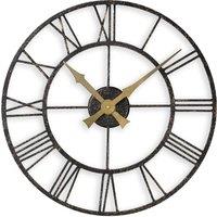 Vintage Skeleton 50cm Indoor Outdoor Wall Clock Black