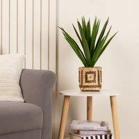 Artificial Spikey Plant in Bamboo Plant Pot