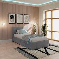 Side Lift Ottoman Bed, Faux Leather