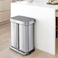 Simplehuman 58L Recycling Rectangular Pedal Bin with Lid