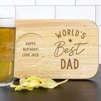 Personalised World's Best Wooden Coaster Tray