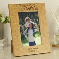 Personalised You're Like a Dad to Me Oak Finish Photo Frame