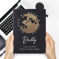 Personalised Moon and Stars Hardback Notebook
