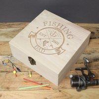 Personalised Fishing Club Wooden Memory Box