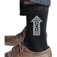 Personalised Awesome Dad Men's Socks Black