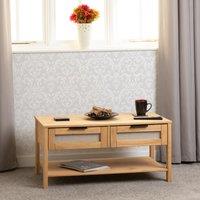 Corona Rattan 2 Drawer Coffee Table Brown