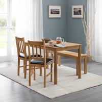 Coxmoor 4 Seater Rectangular Dining Table, Off White Solid Oak