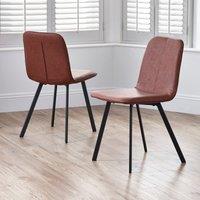 Goya Set Of 2 Dining Chairs, Faux Leather