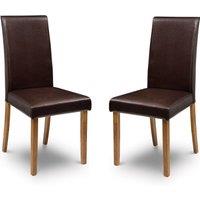 Hudson Set Of 2 Dining Chairs, Faux Leather