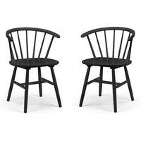 Modena Set Of 2 Dining Chairs, Rubberwood