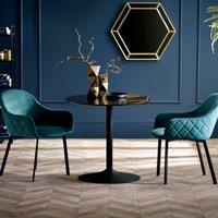 Nero 4 Seater Round Dining Table, 80cm