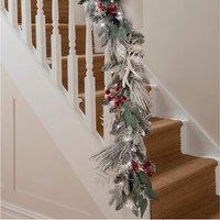 180cm Artificial Pre-Lit Jack Frost Garland