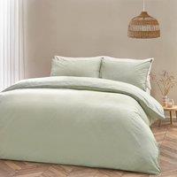 Yard Heaton Stripe Khaki Duvet Cover and Pillowcase Set Khaki (Green)