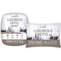 Snuggledown Luxurious Hotel 4.5 Tog Summer Duvet and Pillow Set