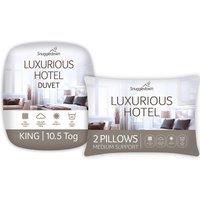 Snuggledown Luxurious Hotel 10.5 Tog Duvet and Pillow Set White