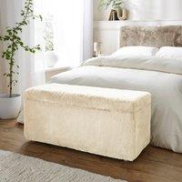 Elysia End of Bed Ottoman, Faux Fur