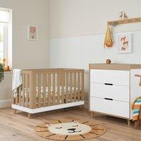 Tutti Bambini Hygge Mini 2 Piece Nursery Furniture Set White