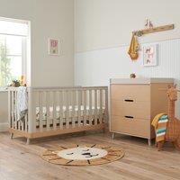 Tutti Bambini Hygge 2 Piece Nursery Furniture Set Light Oak