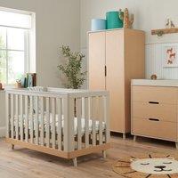 Hygge Mini 3 Piece Nursery Furniture Set Light Oak