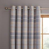 Ember Chenille Thermal Navy Eyelet Curtains