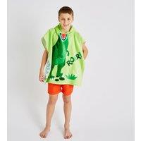 Dinosaur Poncho Towel Green