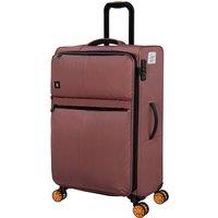 IT Luggage Lykke Soft Shell Suitcase Dark Pink
