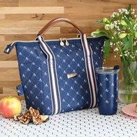 Monogram Midnight Convertible 2 in 1 Lunch Bag Midnight (Blue)