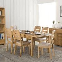 Curve 6 Seater Dining Table, Oak