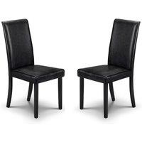 Hudson Set Of 2 Dining Chairs, Faux Leather