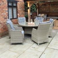 Wentworth 6 Seater Round Highback Comfort Dining Set