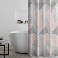 Catherine Lansfield Larsson Geometric Shower Curtain