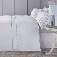 Serene RicRac Duvet Cover and Pillowcase Set Silver